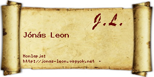 Jónás Leon névjegykártya